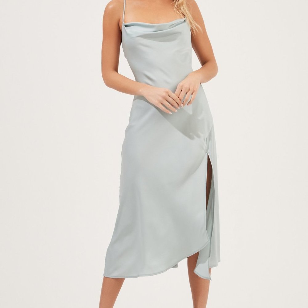 Gaia Midi Dress, Light Sage